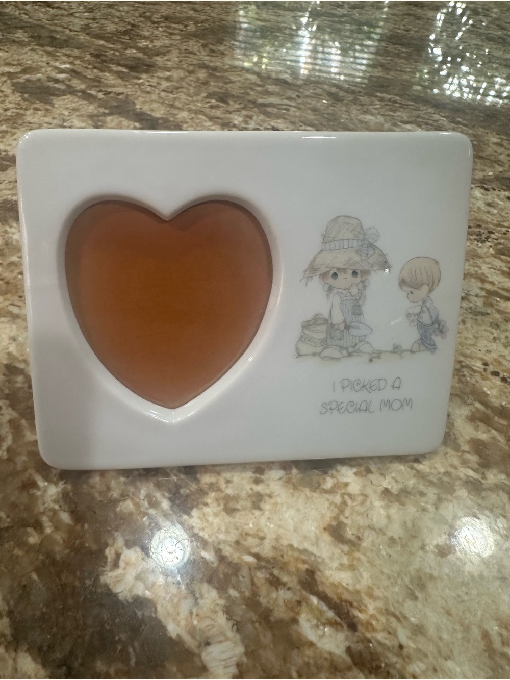 Precious Moments Ceramic Photo Frame -“I Picked A Special Mom” holds 2 x 2 photo